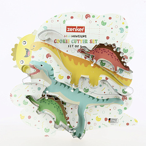 Формочки для вырезания печений 4шт FACKELMANN MiniM Динозавры нержавеющая сталь 000000000001210504