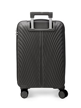 Чемодан на колесах S (36х22х55см) молния черный PP 000000000001226534