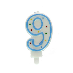 Свеча для торта цифра 9 Rio Fackelmann 000000000001128117