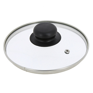 Крышка 16см TIMA металлический обод низкая стекло 000000000001121550