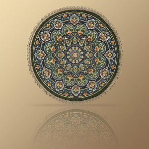 Салфетка декоративная D=32см из гобелена с тесьмой с МВГО в ассортименте 100% полиэстер 000000000001192521