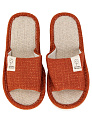 Тапочки домашние 36-37 женские открытые текстильные терракотовый полиэстер/ПВХ 000000000001228896