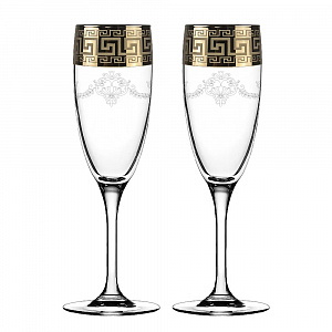 Набор бокалов для шампанского 2шт ПРОМСИЗ Барокко стекло 000000000001214371