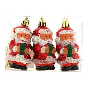 Декоративное украшение 7см Дед Мороз 3шт красный PC04180R 000000000001192086