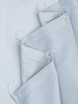 Шторка для ванной 200x180см DE'NASTIA водоотталкивающая пропитка голубой полиэстер 000000000001214400