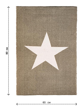 Коврик универсальный 60х90 LUCKY ЗВЕЗДА тканный лиловый хлопок 000000000001225676