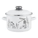 Кастрюля 5,5л APPETITE FLORA-2 цилиндрическая эмаль 000000000001224946