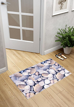 Коврик универсальный 60x100см LUCKY Камни серый/бежевый полиэстер 000000000001211046