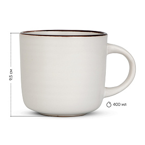 Набор столовой посуды 16 предметов белый с окантовкой керамика 000000000001221707