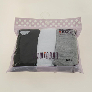 Набор трусов женских Dominant 3шт full brief 2XLдиз5 95%хл 5%эл 000000000001192107