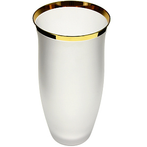 Ваза Матовая с золотой отводкой Bohemia, 23 см 000000000001093141