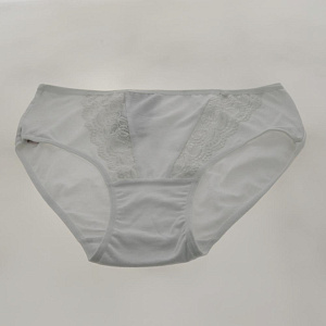 Трусы женские Dominant однотонные с кружевоевом 2XL микс цвет белый, черный 95%хлопок 5%эл 000000000001190291