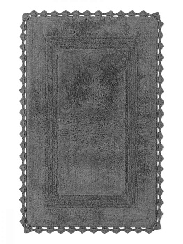 Коврик для ванной 60x100см DE'NASTIA кружево темно-серый хлопок 000000000001207085