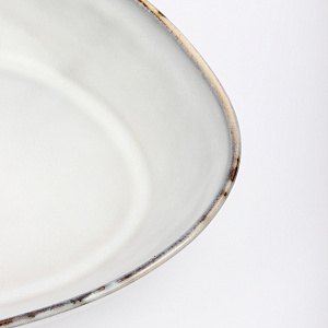 Салатник овальный 19х17х5,5см серый глазурованная керамика 000000000001213874