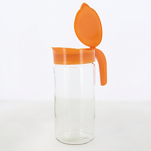 Кувшин 1,5л LARANGE АМФОРА ФРУКТЫ с крышкой Мандарин стекло 000000000001212044