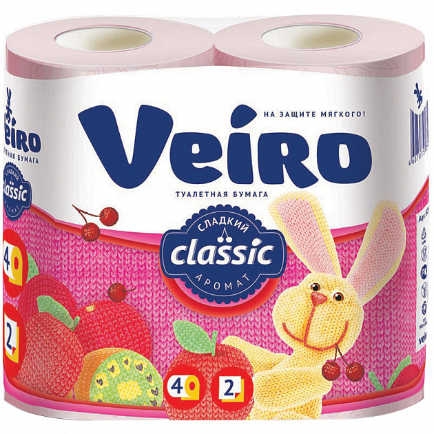 Veiro Classic т/б 2 сл 4 рул розовая 000000000001159561