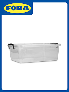 Контейнер для хранения 10л FORA прямоугольный с клипсами полипропилен 000000000001226270