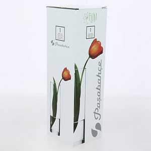 Ваза(цилиндр узкий) 27см черный глянец стекло 000000000001214299