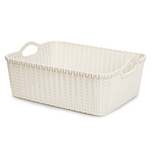 Лоток для хранения 29х22,5х12см бежевый пластик 000000000001177282