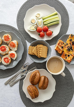 Тарелка десертная 21см DE'NASTIA Romeo кремовый матовый керамика 000000000001216762