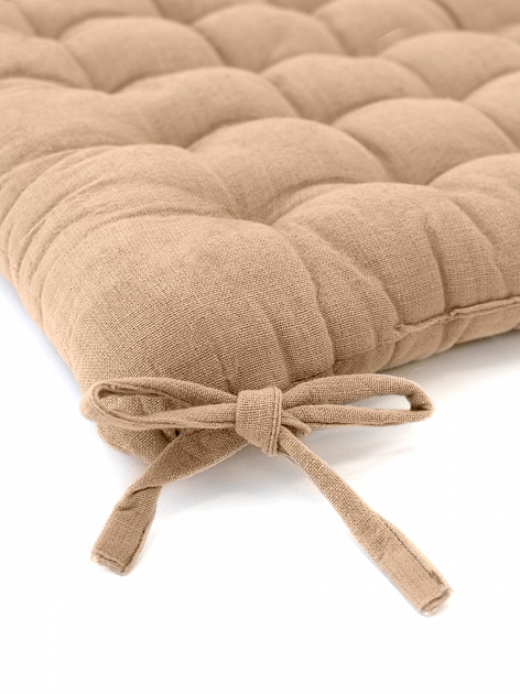Подушка на стул 40x40см DE'NASTIA бежевая ткань верха 100% хлопок 000000000001199499