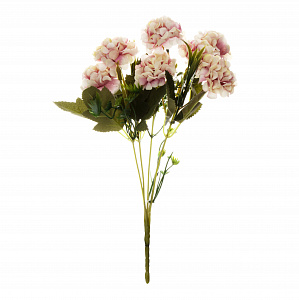 Цветок искусственный букет Гортензии 30см бело-розовая 000000000001221565