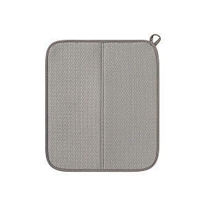 Коврик для сушки посуды 38x44см LUCKY складной серый микрофибра 000000000001222790