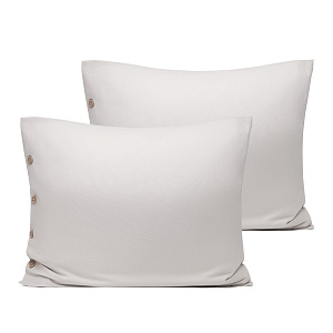 Наволочки 50x70см 2шт DE'NASTIA серые бязь 100%хлопок 000000000001208070