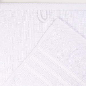 Полотенце махровое 30х60см DINA ME бордюр с 3 полосками белое плотность 380гр/м 100%хлопок 000000000001210271