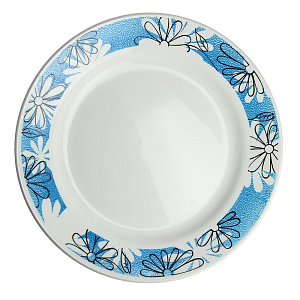 Мелкая тарелка Ромашки Кубаньфарфор, 20 см 000000000001005839