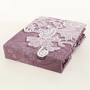 Комплект постельного белья 2,0сп Павлина Ажур лиловый бязь 125гр/м2 100% хлопок 000000000001203581