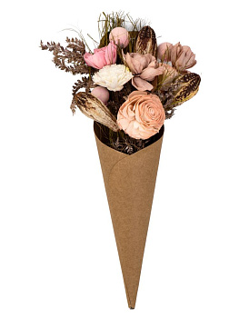 Сухоцветы 18x10x41,5см DE'NASTIA Букет конус микс цветов 000000000001228204