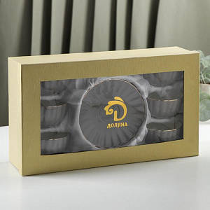 Набор чайный 12 предметов (чашка 200мл-6шт/блюдце 15см-6шт) Вивьен серый фарфор 000000000001209859