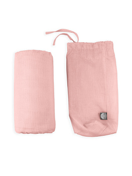 Проcтыня натяжная DE'NASTIA БЯЗЬ 160x200+25см 100%Хлопок розовый C010738 000000000001192963