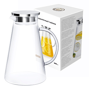 Чайник заварочный 1,8л ND PLAY с металлической крышкой стекло 000000000001212256