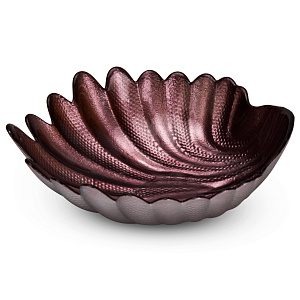 Ваза-конфетница 14см GLASSCOM Ракушка Purple стекло 000000000001219183