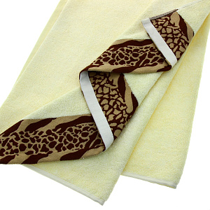 Полотенце DE'NASTIA Сафари 70х130см кремовый 70%Бамбук/30%Хлопок T000012 000000000001106182