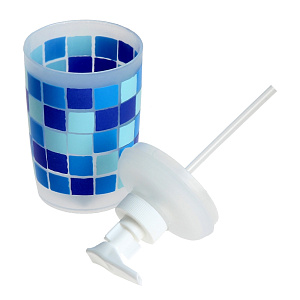 Дозатор для жидкого мыла Квадраты Аквалиния, пластик 000000000001126252