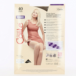 Колготки женские 40ден р3 CONTE Nuance Bronze 88%полиамид 12%эластан 000000000001031302