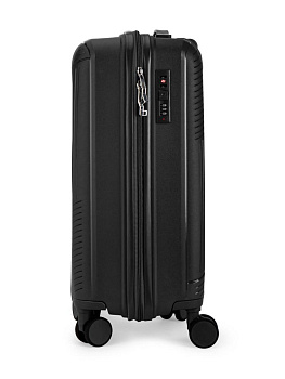 Чемодан на колесах S (36х22х55см) полосы черный PP 000000000001226552