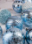 Набор новогодних шаров 12шт 8см синий пластик 000000000001209036