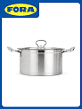 Кастрюля 4,2л FORA нержавеющая сталь/стекло 000000000001222996