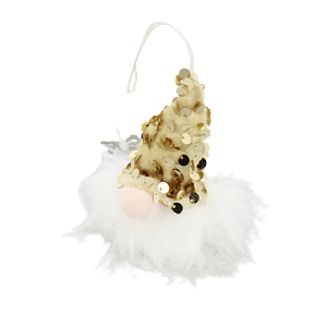 Декоративное украшение Рождественский гномик 9см DARLENS с пайетками ассорти 000000000001209907