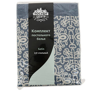 Комплект постельного белья 2-спальный 68х128 ПОСУДА ЦЕНТР страйп хлопок 000000000001164366