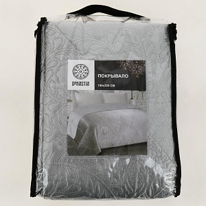 Покрывало DeN Палермо 190х220 атл/мат серый круги U000223 000000000001203051