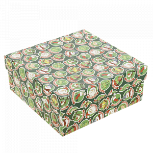 Коробка подарочная 170x170x70мм РУТАУПАК Праздничный Круговорот квадратная 000000000001208369