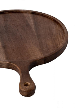 Менажница 25см DE'NASTIA круглая с ручкой дерево акация 000000000001216977