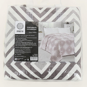 Покрывало DE'NASTIA 155x220см жаккард ромб бордовый U000171 000000000001203203