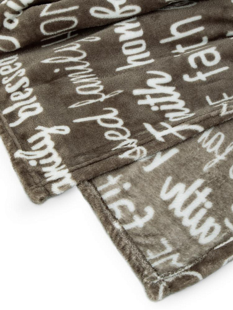 Плед 150x200см LUCKY Газета бежевый флис полиэстер 000000000001219028