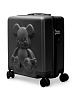 Чемодан на колесах S (38х20х43см) мишка черный ABS